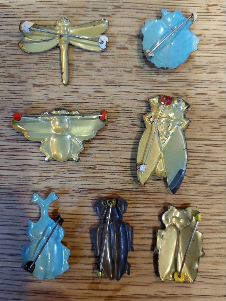 25 insect tin badges