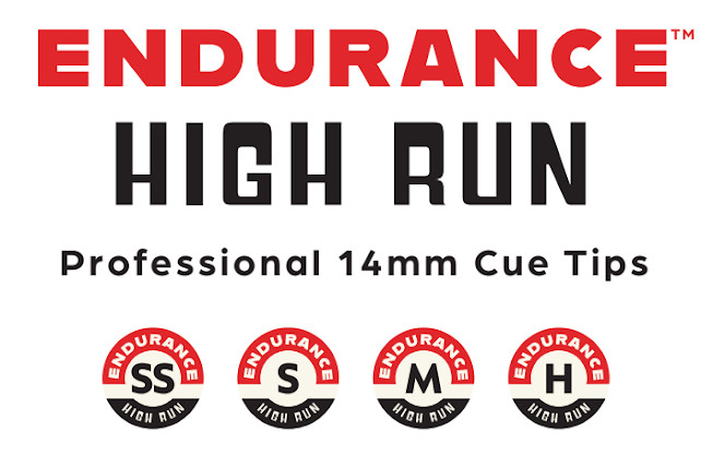 Pool Cue Tip | Endurance™ High Run Black Clear | 14mm, 8 layer