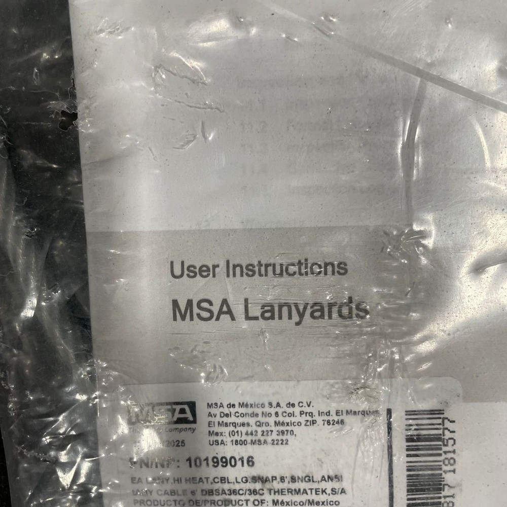 MSA 10199016 V-SHOCK Fall Protector, 6 ft, Gray
