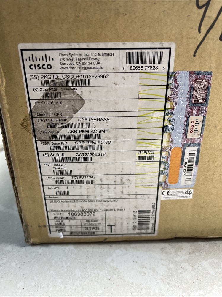 CISCO CBR-PEM-AC-6M POWER INPUT MODULE