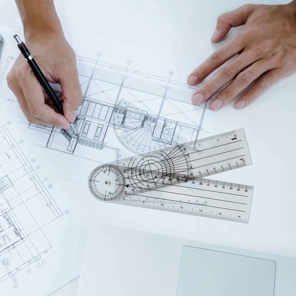 360 Protractor Ruler Goniometer Protractor Ruler Functional Measuring Tool