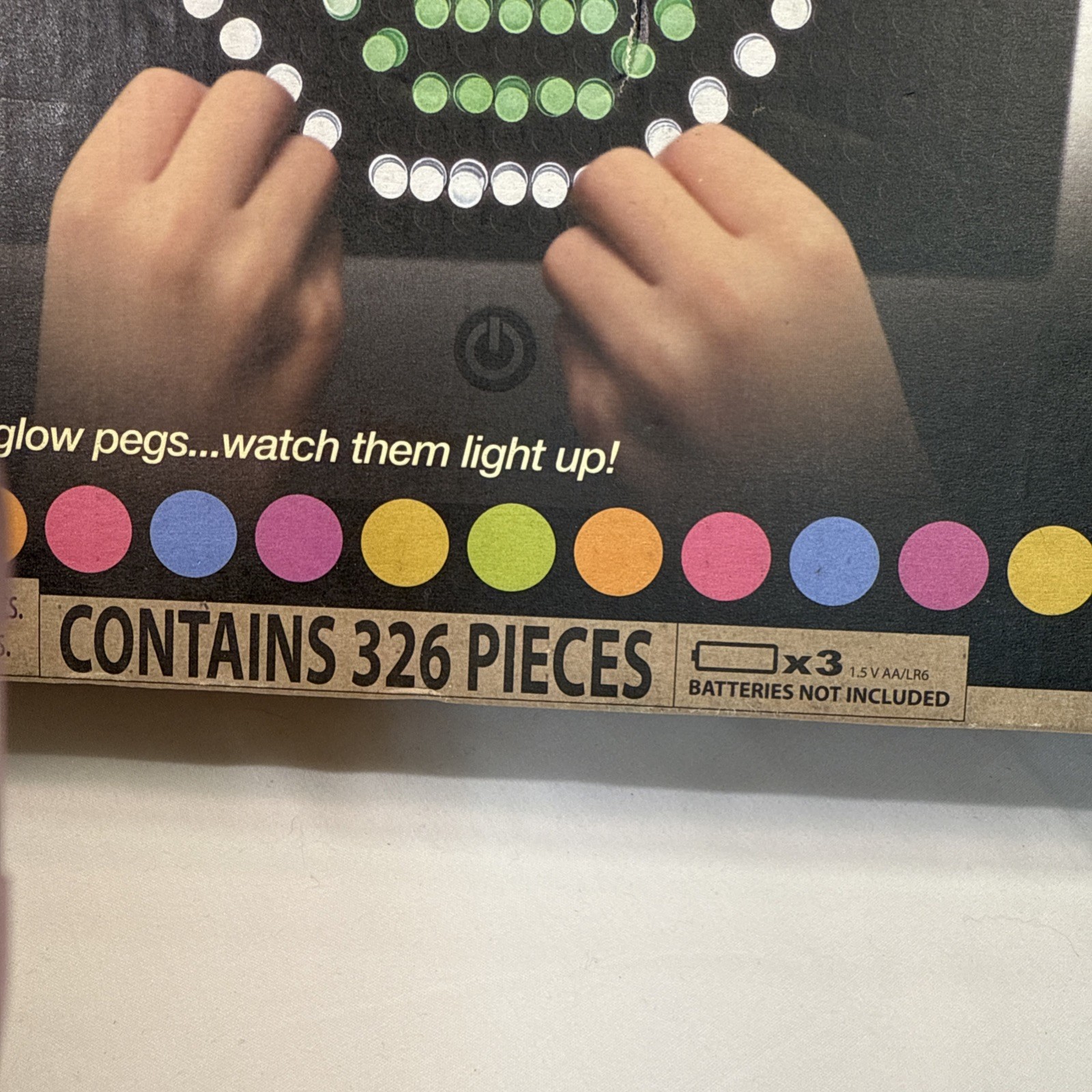 Basic Fun LITE Brite Magic Screen Light Bright 326 Pieces Bonus Set Opened Box