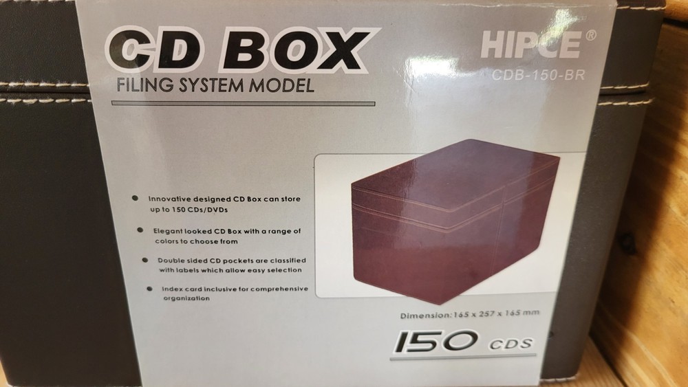 HIPCE CD STORAGE CASE LID Desktop disc storage box NEW