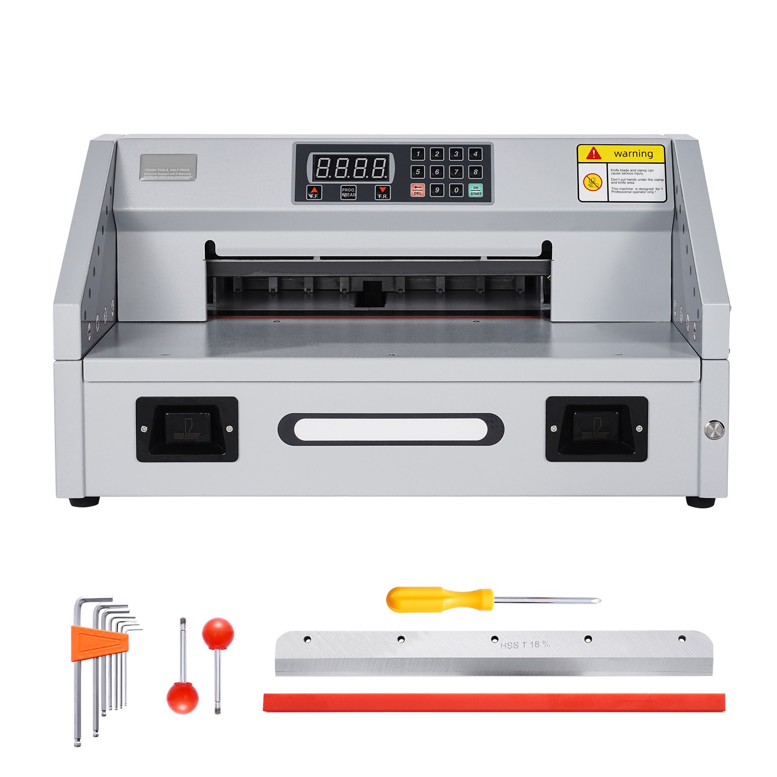 Electric Paper Cutter 300W Guillotine Trimmer Cutter Machine with Casters