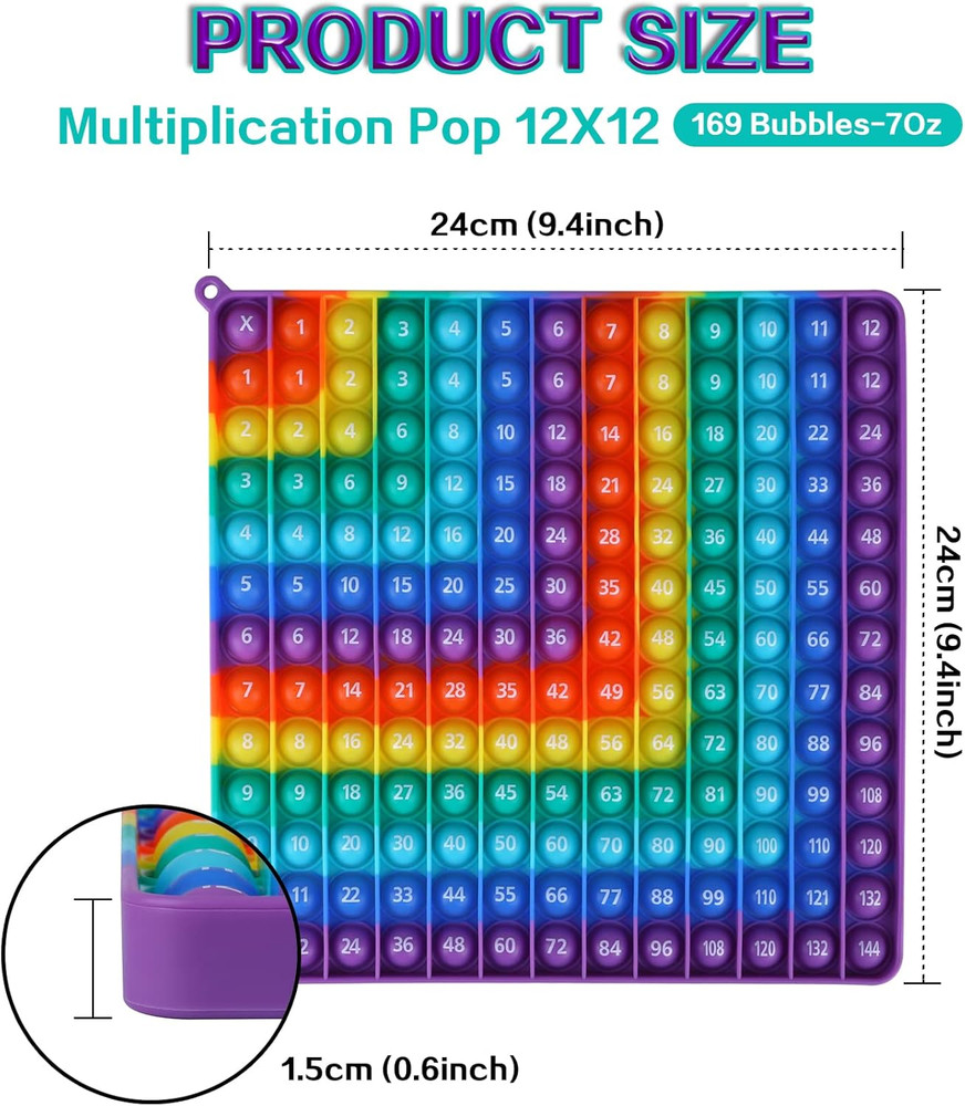 Multiplication Game Table, 12 X 12 Multiplication Math Board Numbers Addition...