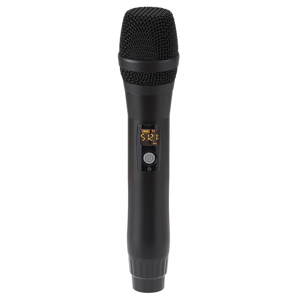 Professional UHF Rechargeable Wireless Microphone System + Auto-Connect Receiver