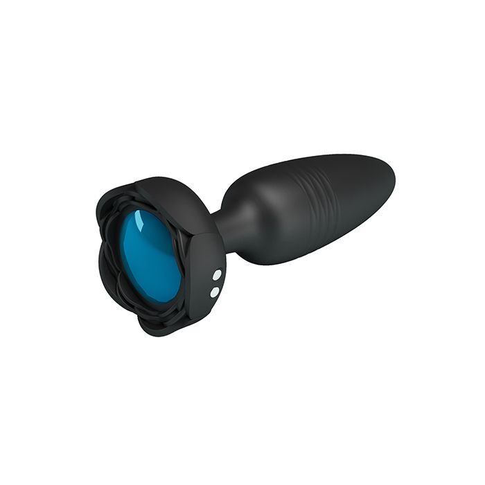 Pretty Love Tarion Thrusting Butt Plug w/Multi Color Bottom Led Light Black