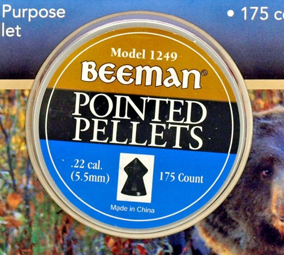 BEEMAN Premium 175 Count PRECISION MADE POINTED 5.5mm .22 Caliber Pellets