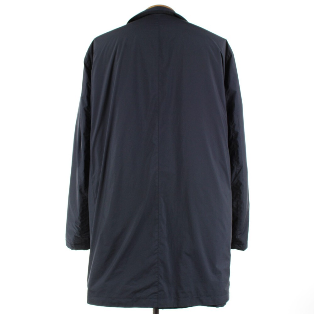 Canali Polyester Reversible Button Front Jacket Size 58 (3XL US) In Blue / Plaid