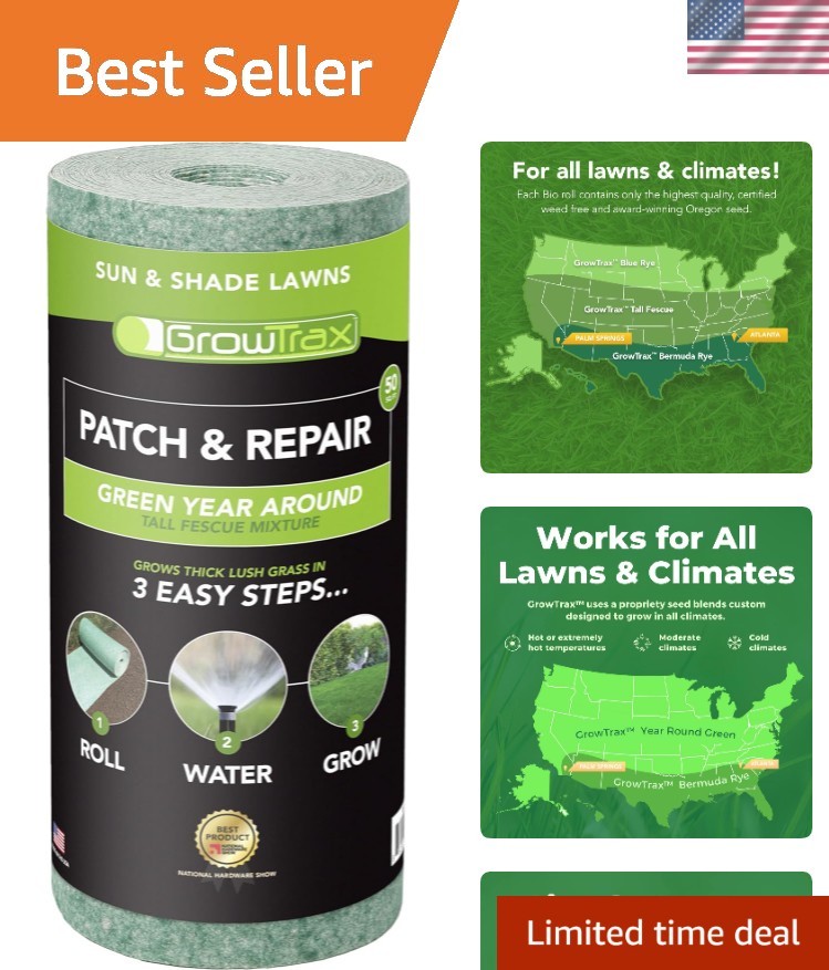 Sustainable Green Grass Seed Mat - -Round Solution for Drought Resistance