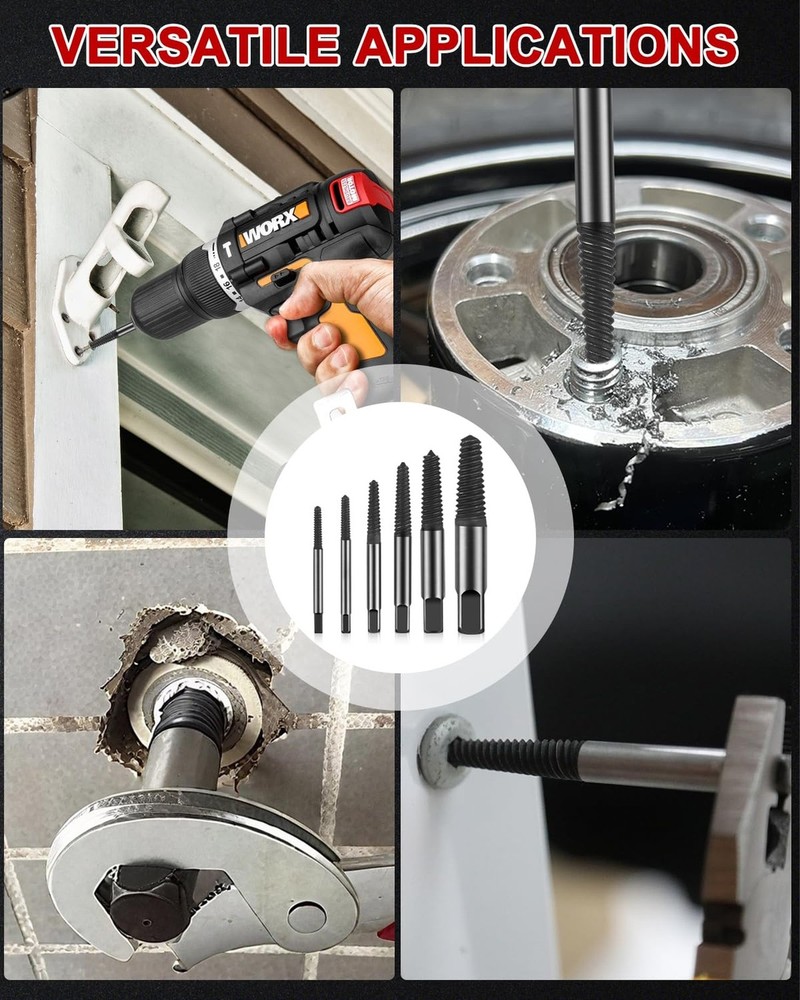 Screw Extractor, [Upgraded Version][6 Pieces] Diyife Screw Extractor Set, [Gi...