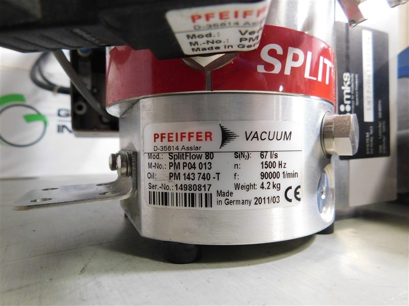 AS-IS MKS Micro Vision2 Gas Analyzer Assembly Pfeiffer SplitFlow80 Vacuum