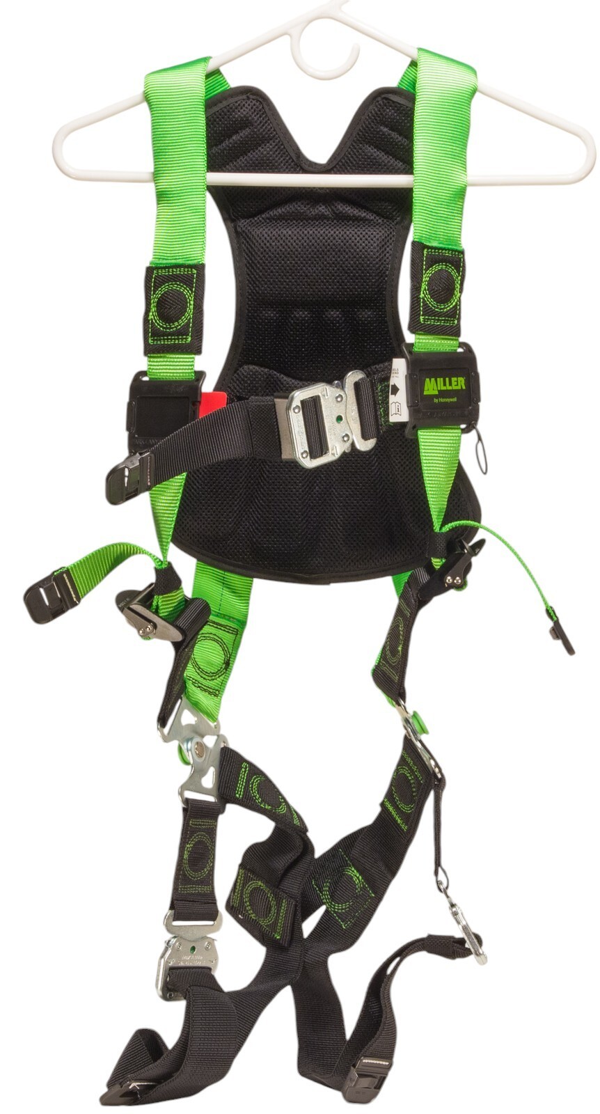 Miller Revolution Harness XS Green Python Webbing Quick Connect Leg Buckles