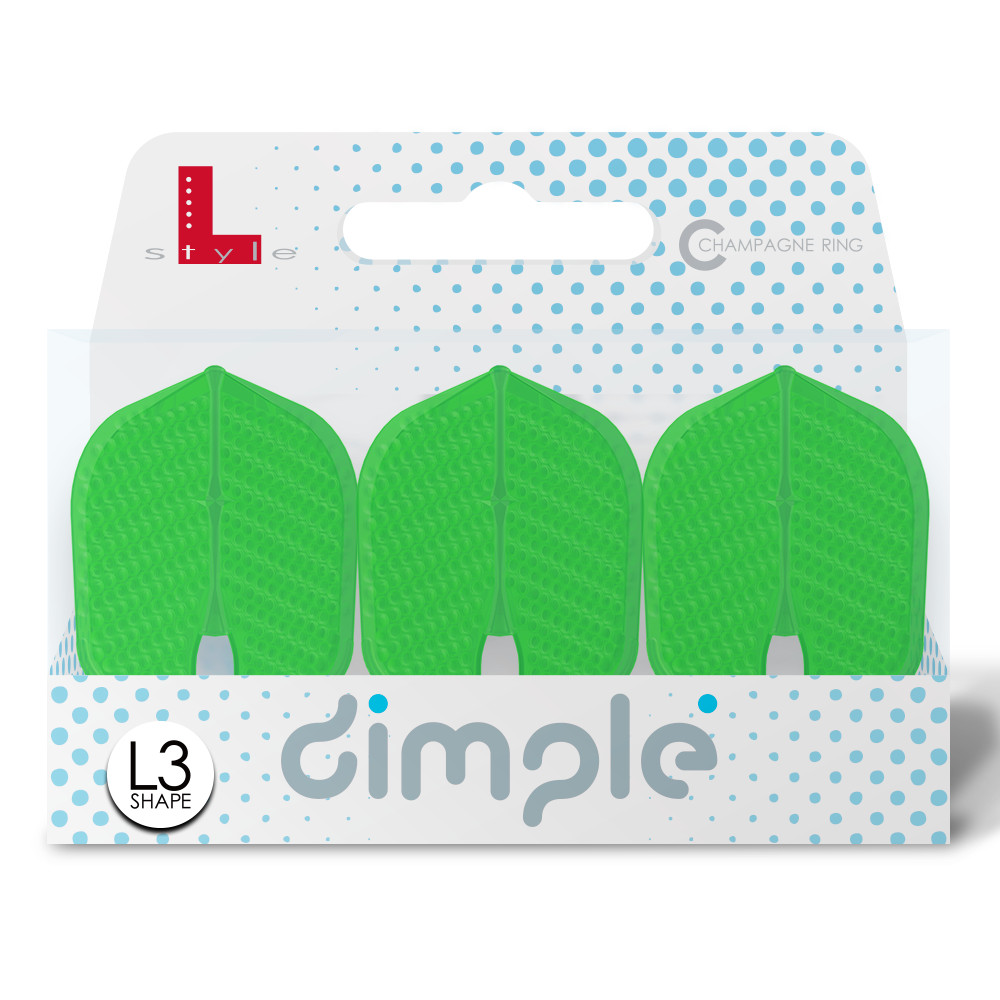 L-Style L3Pro Dimple Shape Flights - Lime Green