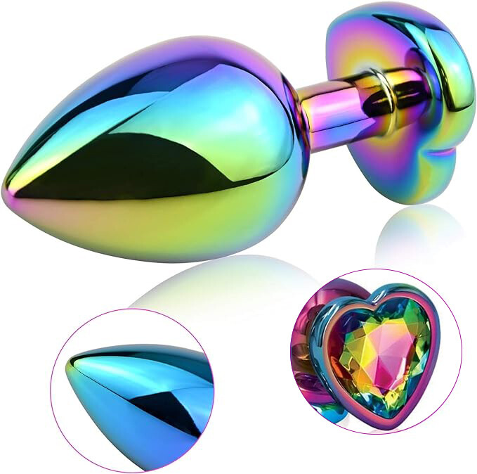 Anal Butt Plug Heart Stainless Jewel Butt Plug Sex Toy For Women Men Couple Gift