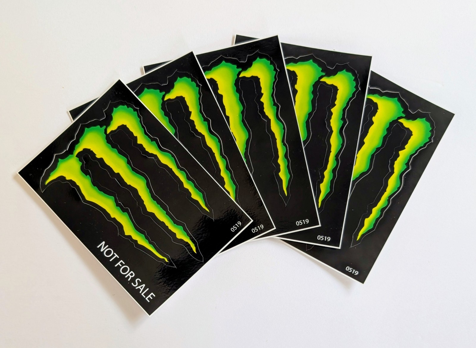 Lot Of 5 Monster Energy Sticker Decal Iconic M NEW!  5"X 4 Buy 2 Lots Get 1 Free