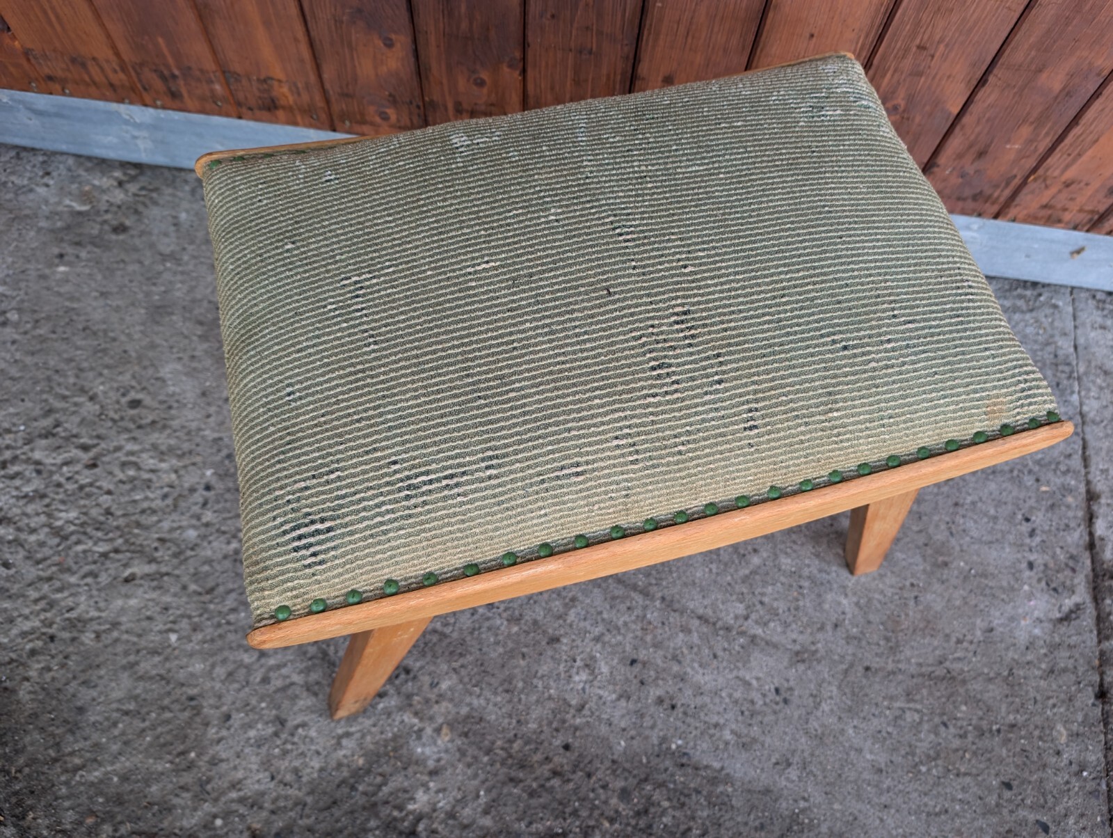 Vintage Ottoman Stool 60s Retro Pouf Mid Century