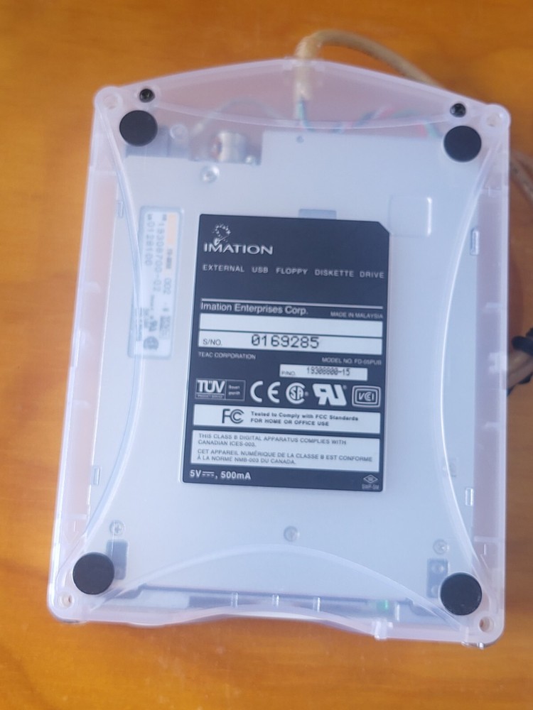 Imation USB Floppy Drive Model 2000 Macintosh & Windows PC Systems Box