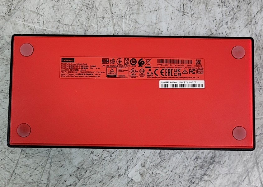 Lenovo LDA-KP SD21B41468 ThinkPad Universal USB-C Dock Docking Station SEE NOTES