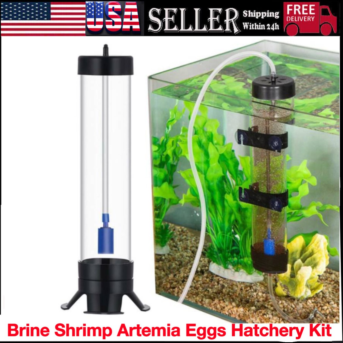 Brine Shrimp Artemia Eggs Hatchery Kit Aquarium Incubator Hatcher For Fish Tank