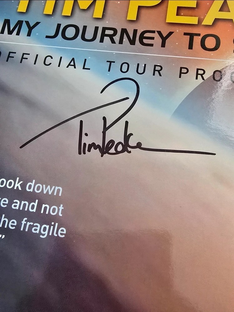 Signed Tim Peake tour programme NASA Space Astronaut