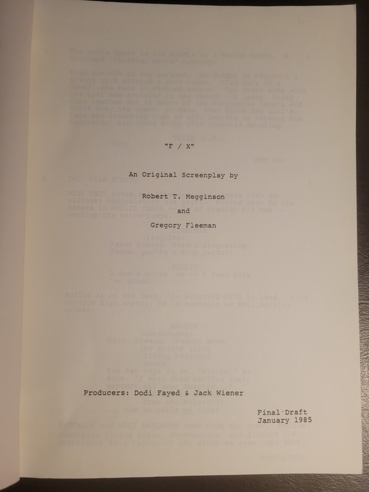 F/X Movie Script - January 1985 Draft - Dodi Fayed Produced