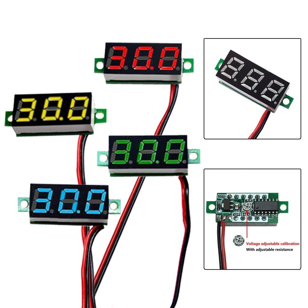 Digital Voltmeter with Reverse Connection Protection & Fine tuning Function