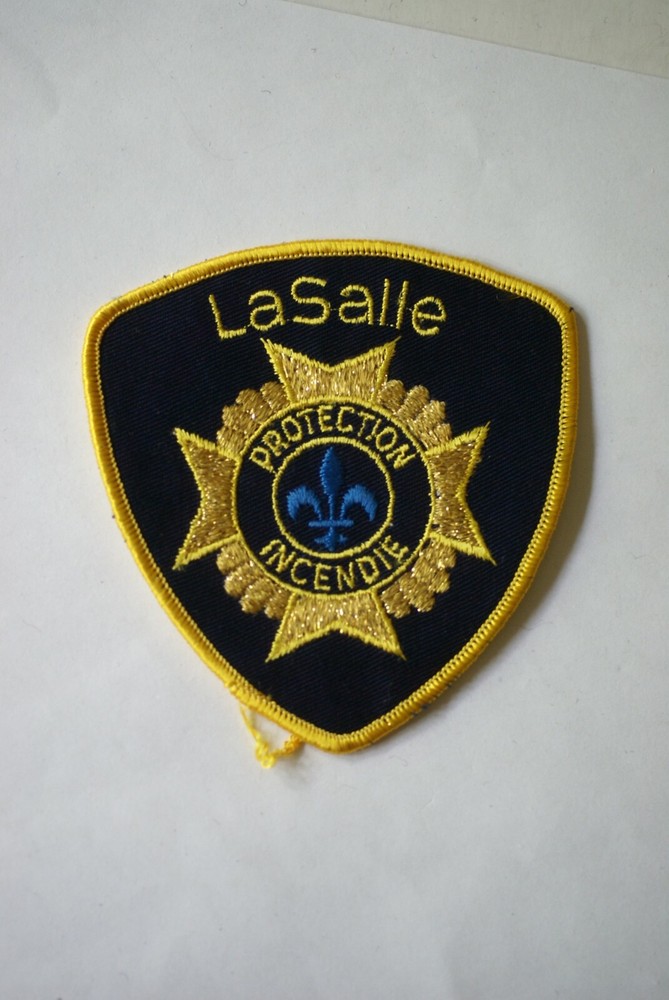 Canada firefighter patch, LaSalle Fire Department (gold thread version)