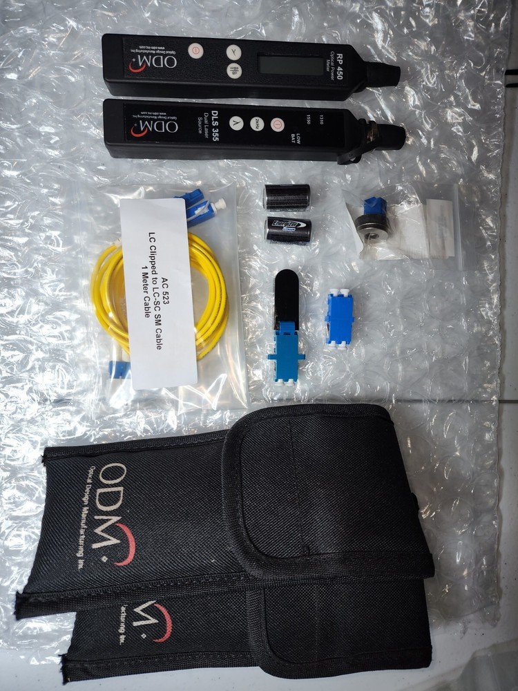 ODM DLS 355 + RP 450, adapters, test fiber, loop back (working kit)