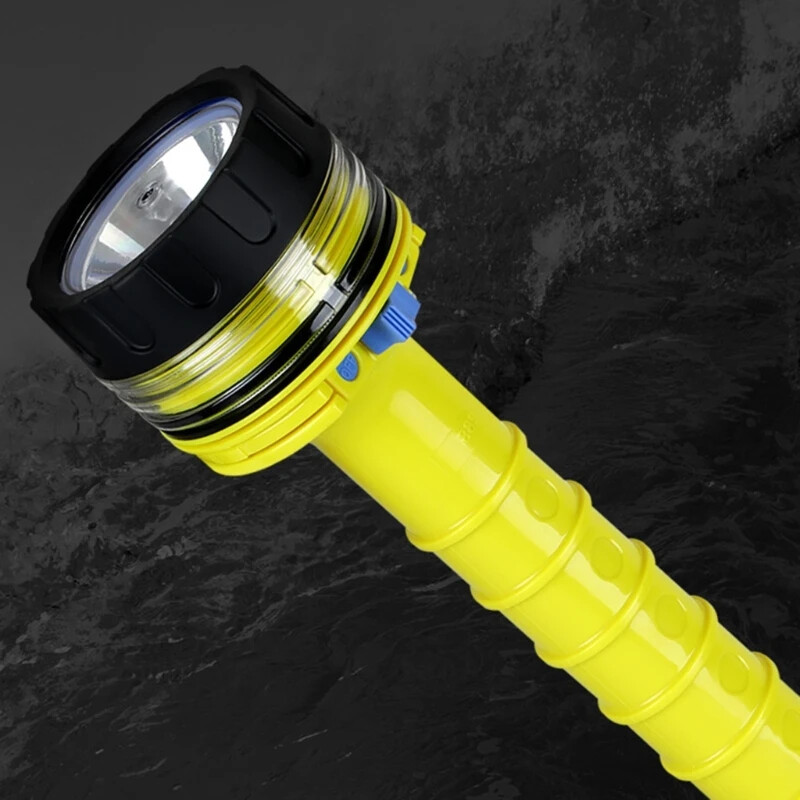 Scuba Diving Waterproof Flashlight LED Light 60 Meter Deep Underwater Torch