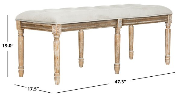 Safavieh ROCHA TUFTED TRADITIONAL BENCH, Reduced Price 2172777127 FOX6231B