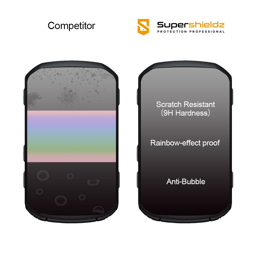 2X Supershieldz Tempered Glass Screen Protector for Garmin Edge 550/ Edge 850