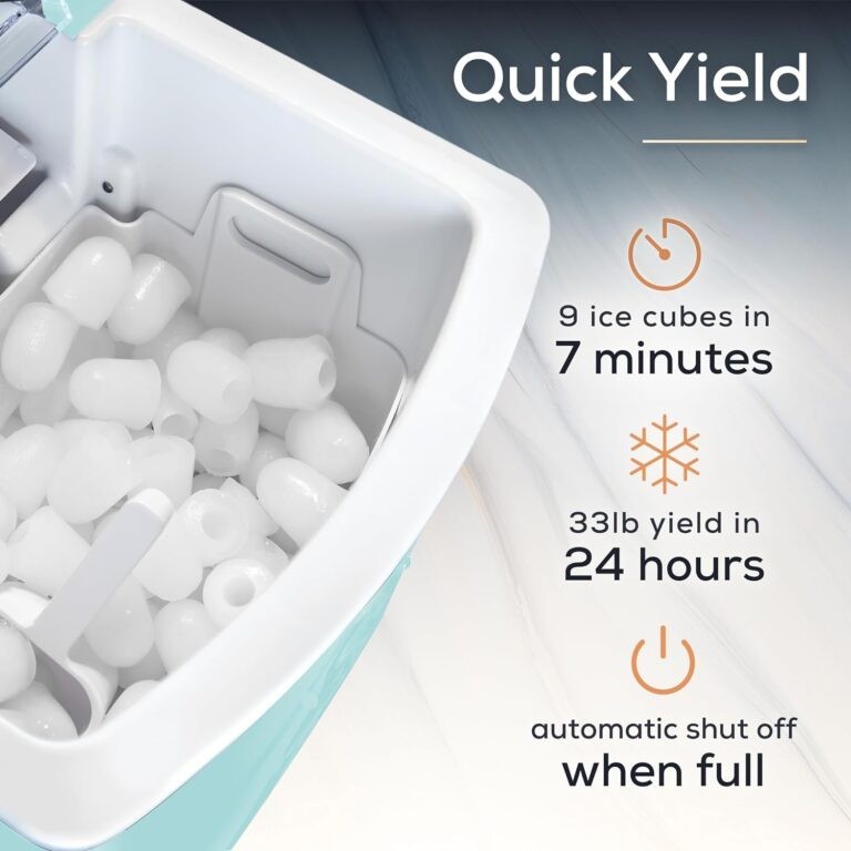 Igloo 33 Lb Automatic Portable Countertop Ice Maker Machine, Aqua