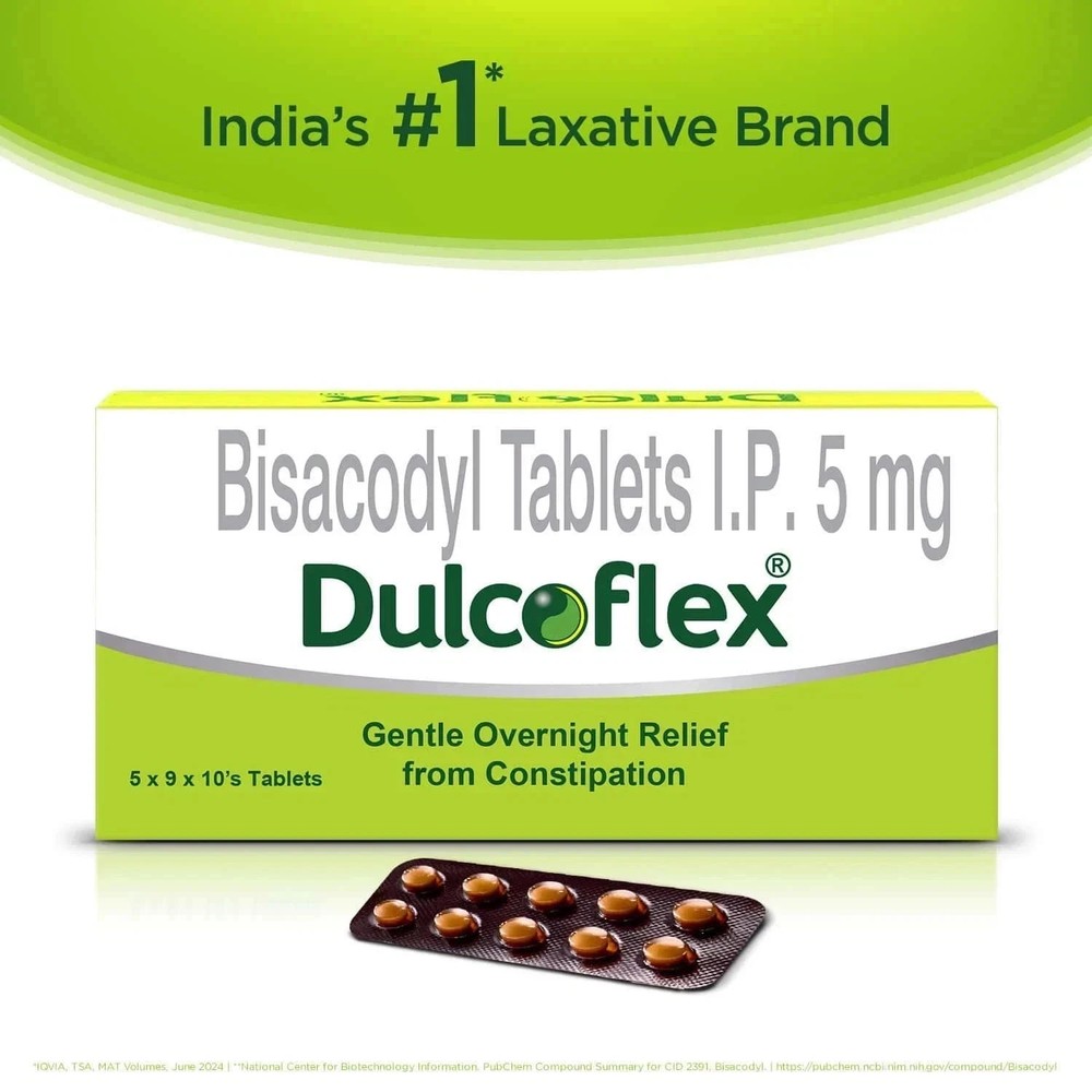 (1000 Tablets) DULCOFLEX TWELVE PLUS 5MG GASTRO RESISTANT TABLETS