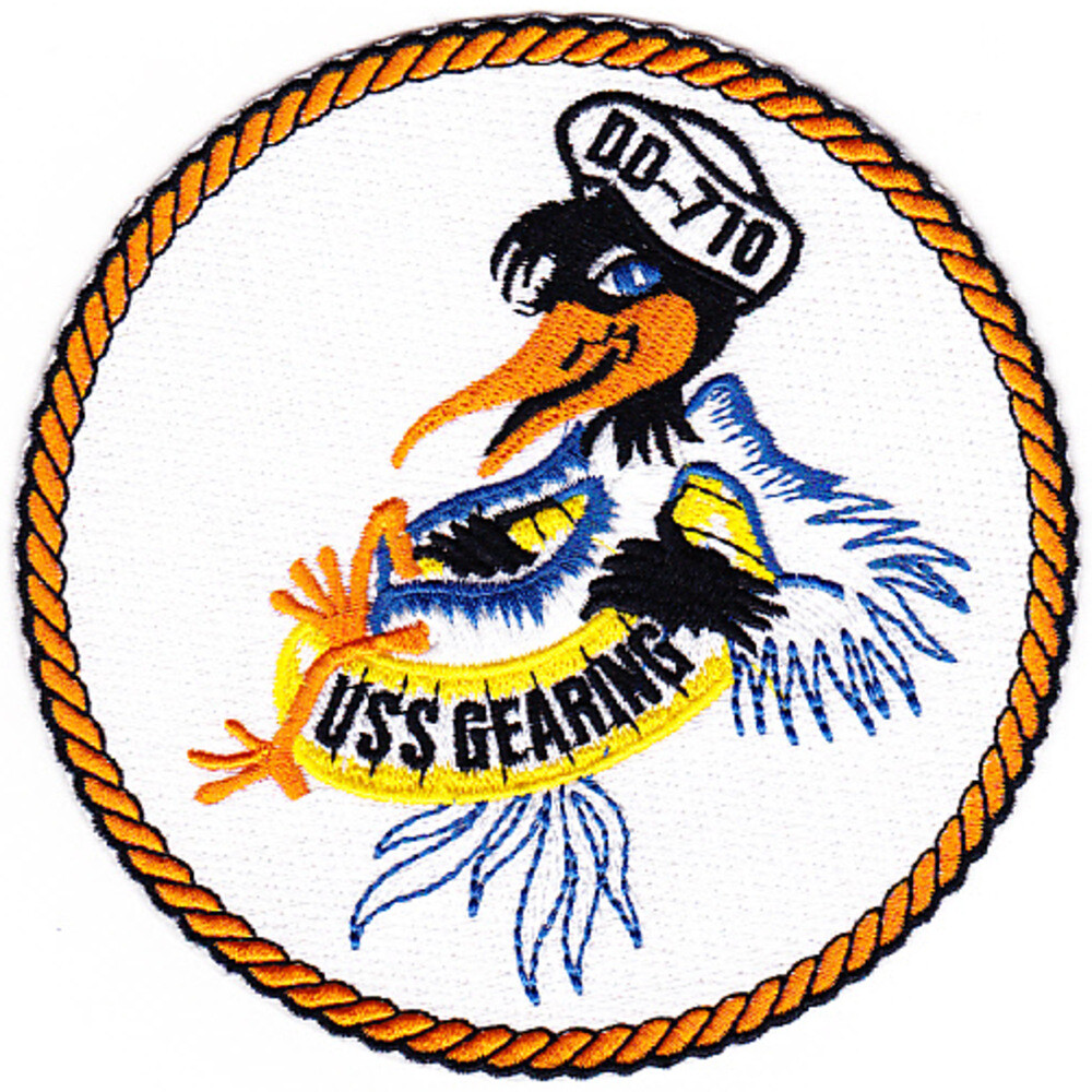 USS Gearing DD-710 Destroyer Ship Patch