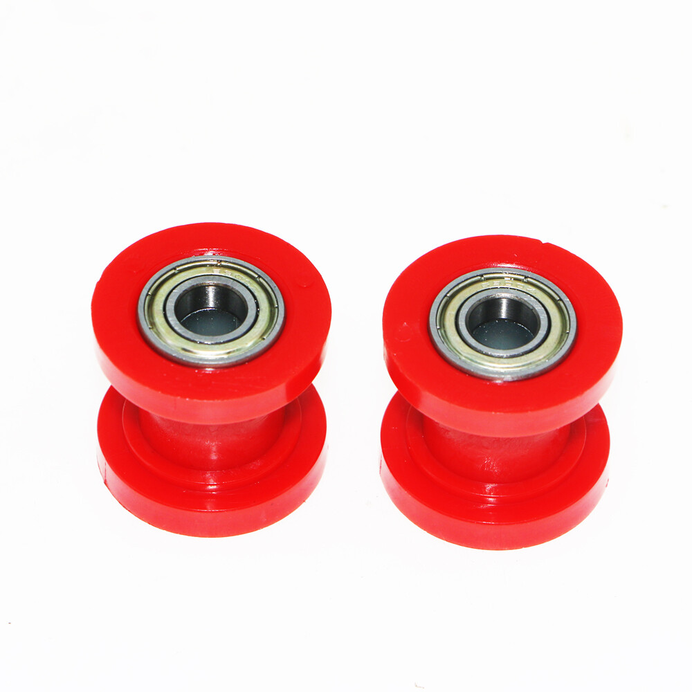 2PC Red 10mm Chain Roller Slider Tensioner Wheel Guide Pit Dirt Mini Bike ATV