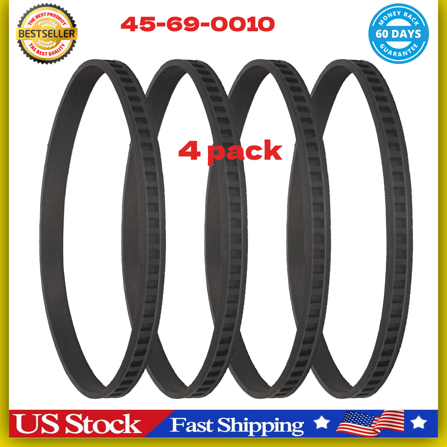 4 Pack 45-69-0010 Blade Pulley Tires Replacement for Milwaukee Bandsaw Portaband