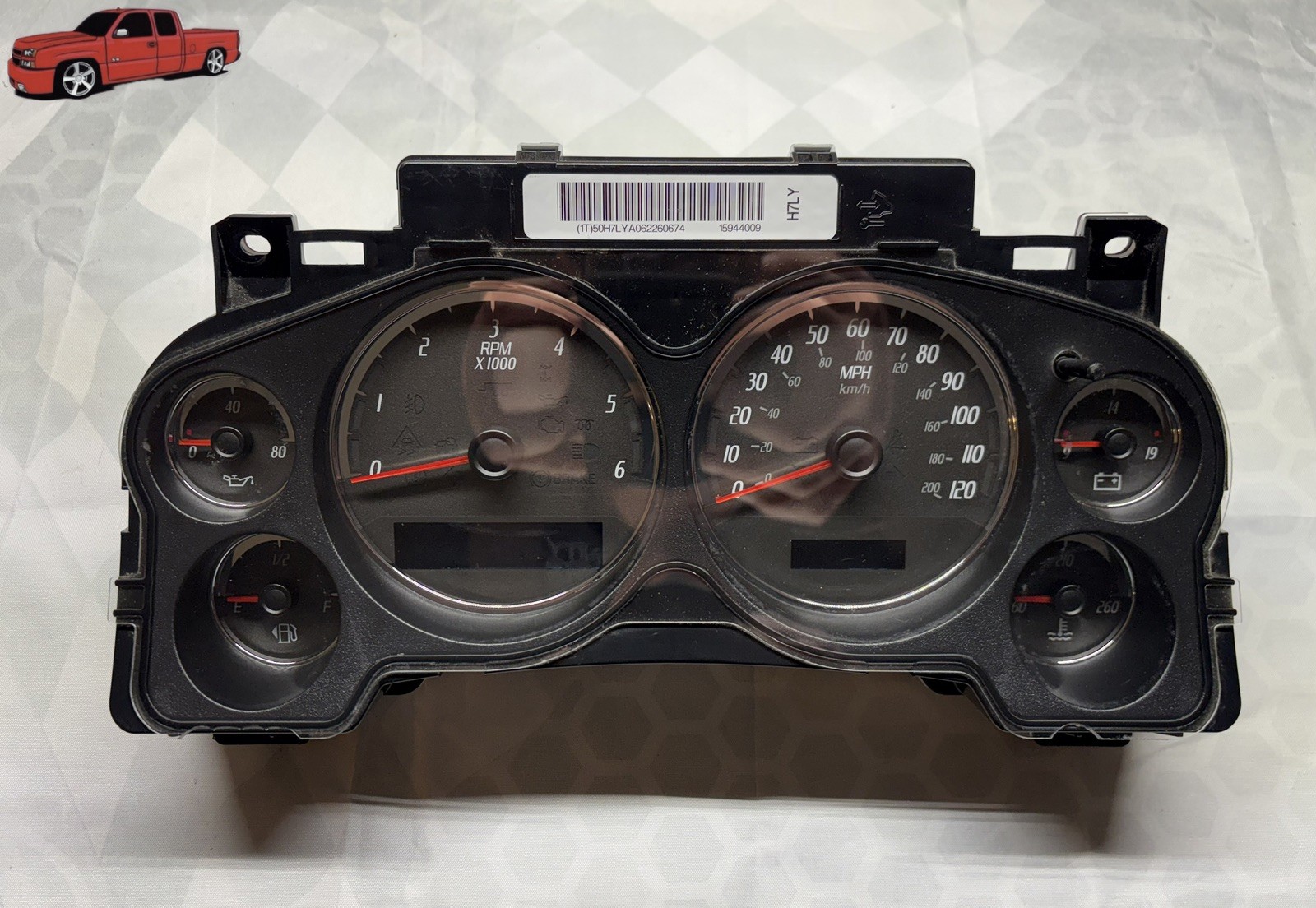 2007-13 GMC Yukon Denali Instrument Gauge Cluster Chevy Silverado OEM 15944009