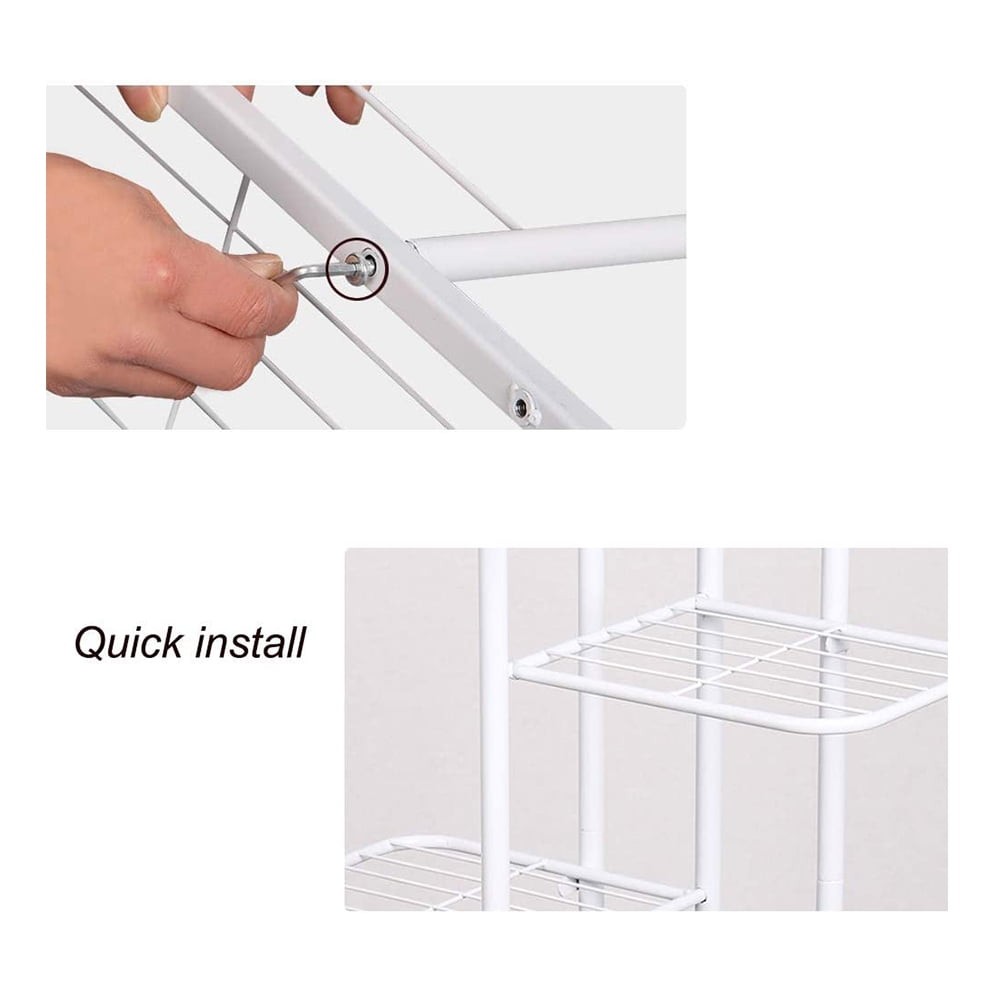 5-Shelf Plant Stand, Flower Stand Plant Display for Indoors and Outdoors, Metal