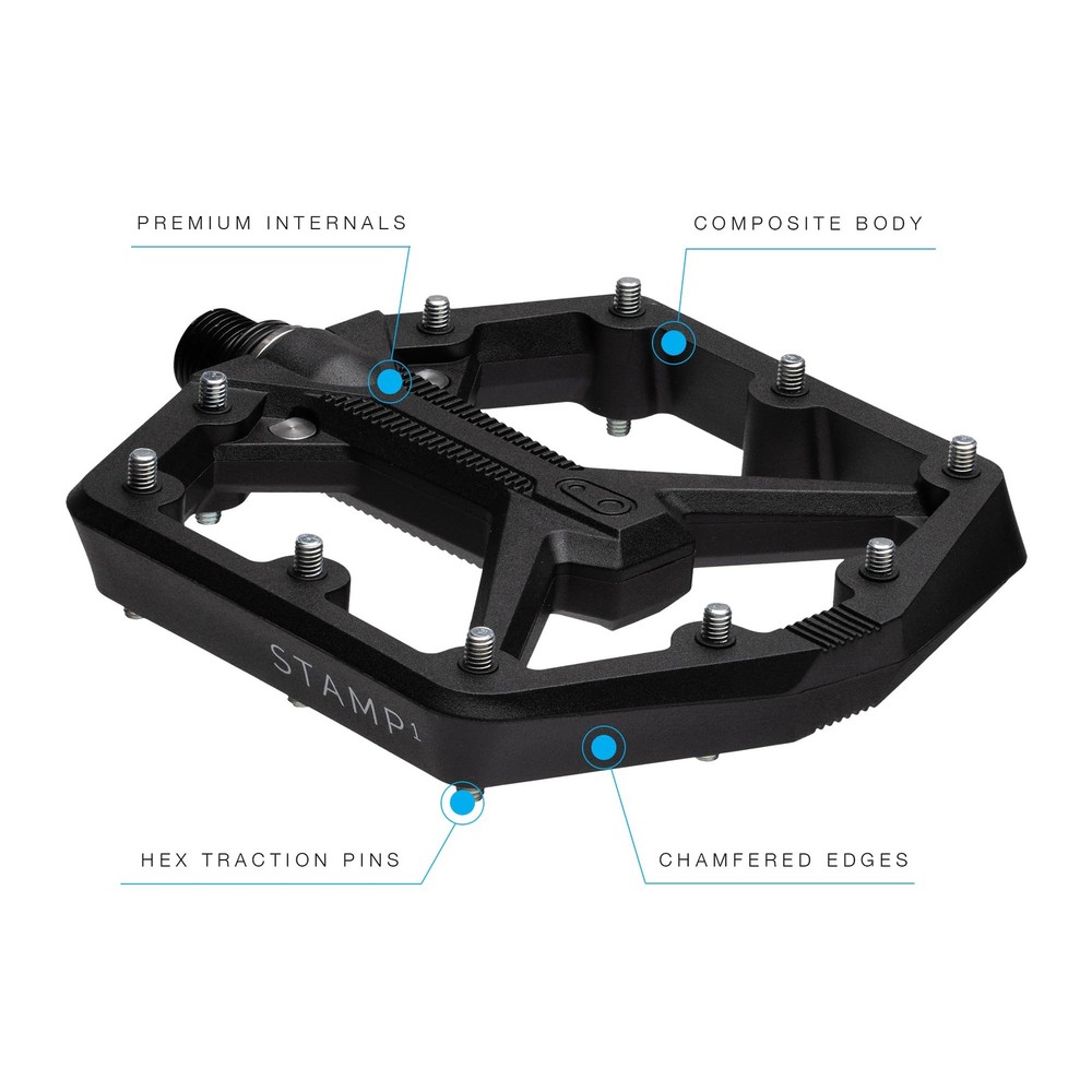 Size-Specific MTB Pedals Crankbrothers Stamp Flat Lightweight Durable Versatile