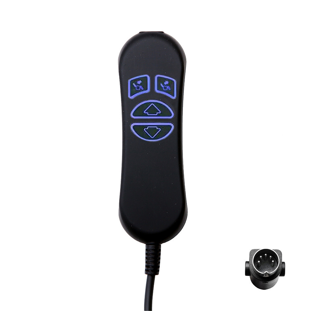 Power Recliner Remote 4 Button 5 Pin Lift Chair Remote with USB Backlight