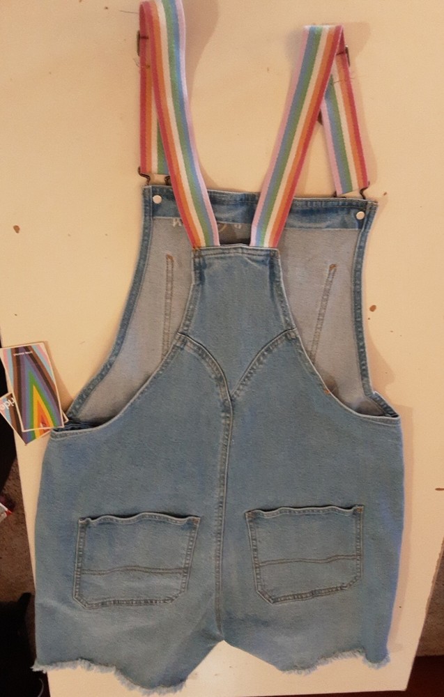 Target PRIDE RAINBOW Shortalls, Light Wash Overalls - Medium