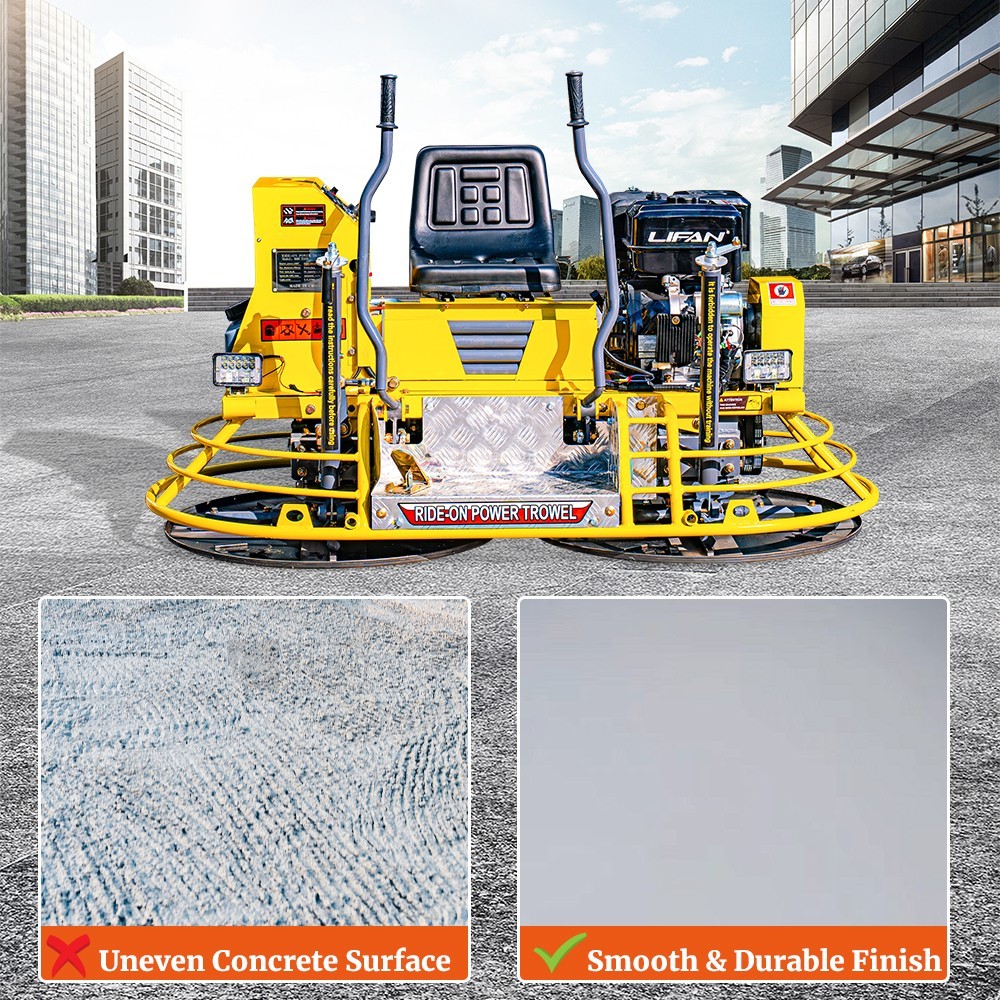 Ride-on Trowel Machine Concrete Road Surface Finisher, New