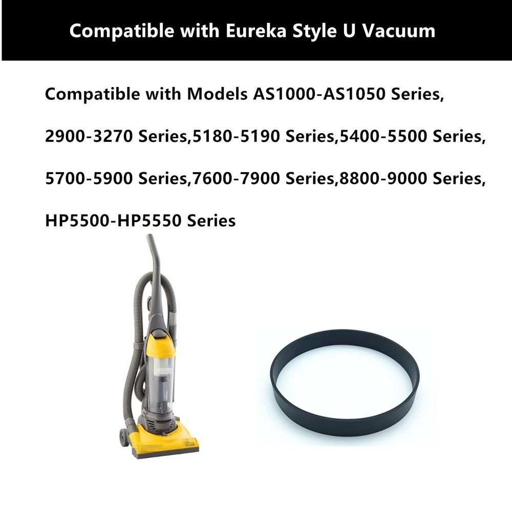 CPAI Replacement Belts for Eureka Style U Vacuum,Compatible with Models Black