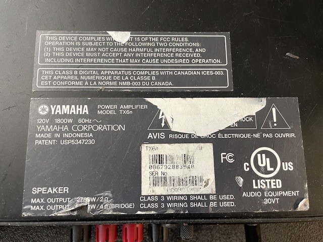 Yamaha TX6n Network Power Amplifier with DSP
