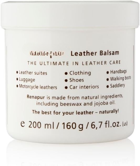 Leather Balm, Protector & Restorer. (6.7 fl oz + application sponge)