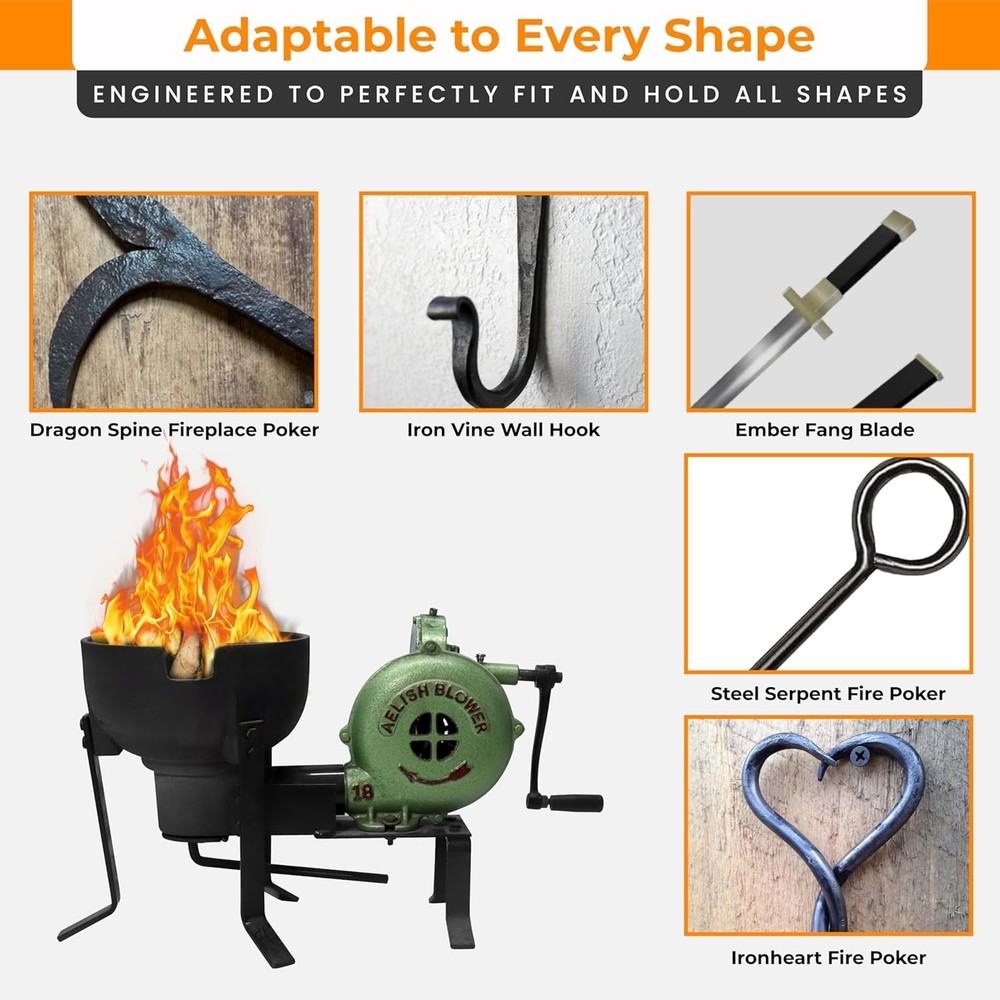 Simond Store Blacksmithing Coal Forge Furnace with Hand Blower