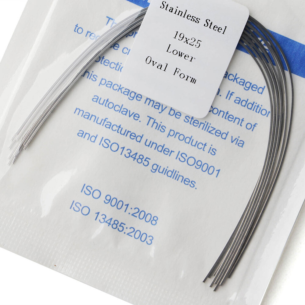 AZDENT Dental Orthodontic Stainless Steel Rectangular Arch Wires Ovoid Form