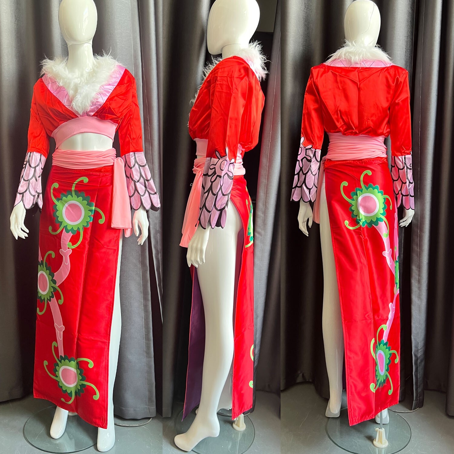 One Piece Boa Hancock Cosplay Kimono Costume kimono empress queen Japanese suit