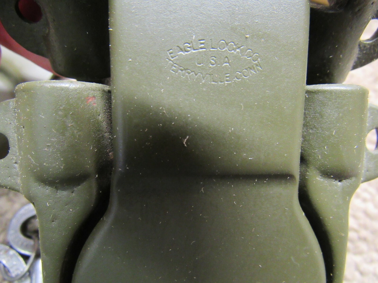 WW2 US Military Trunk Footlocker Lock W/ All Hardware 1943 Eagle Lock Co Conn